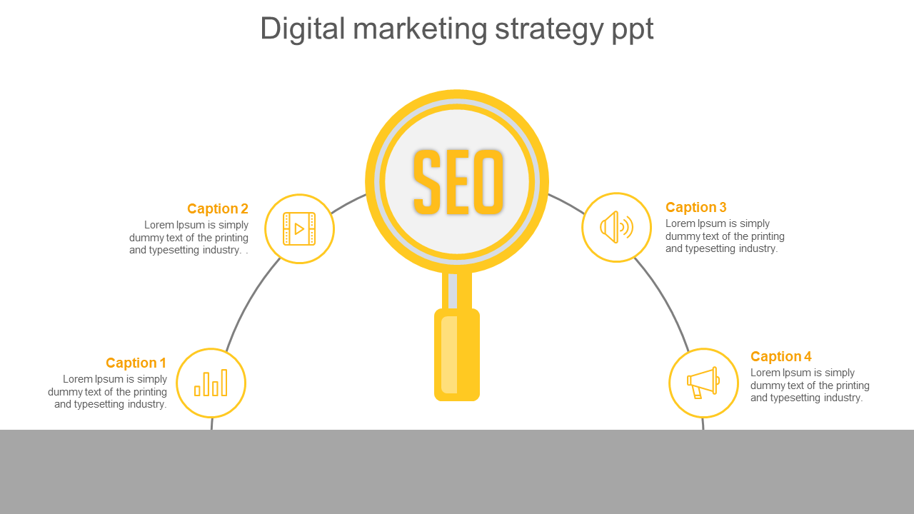 Free - Awesome Digital Marketing Strategy PPT In Yellow Color